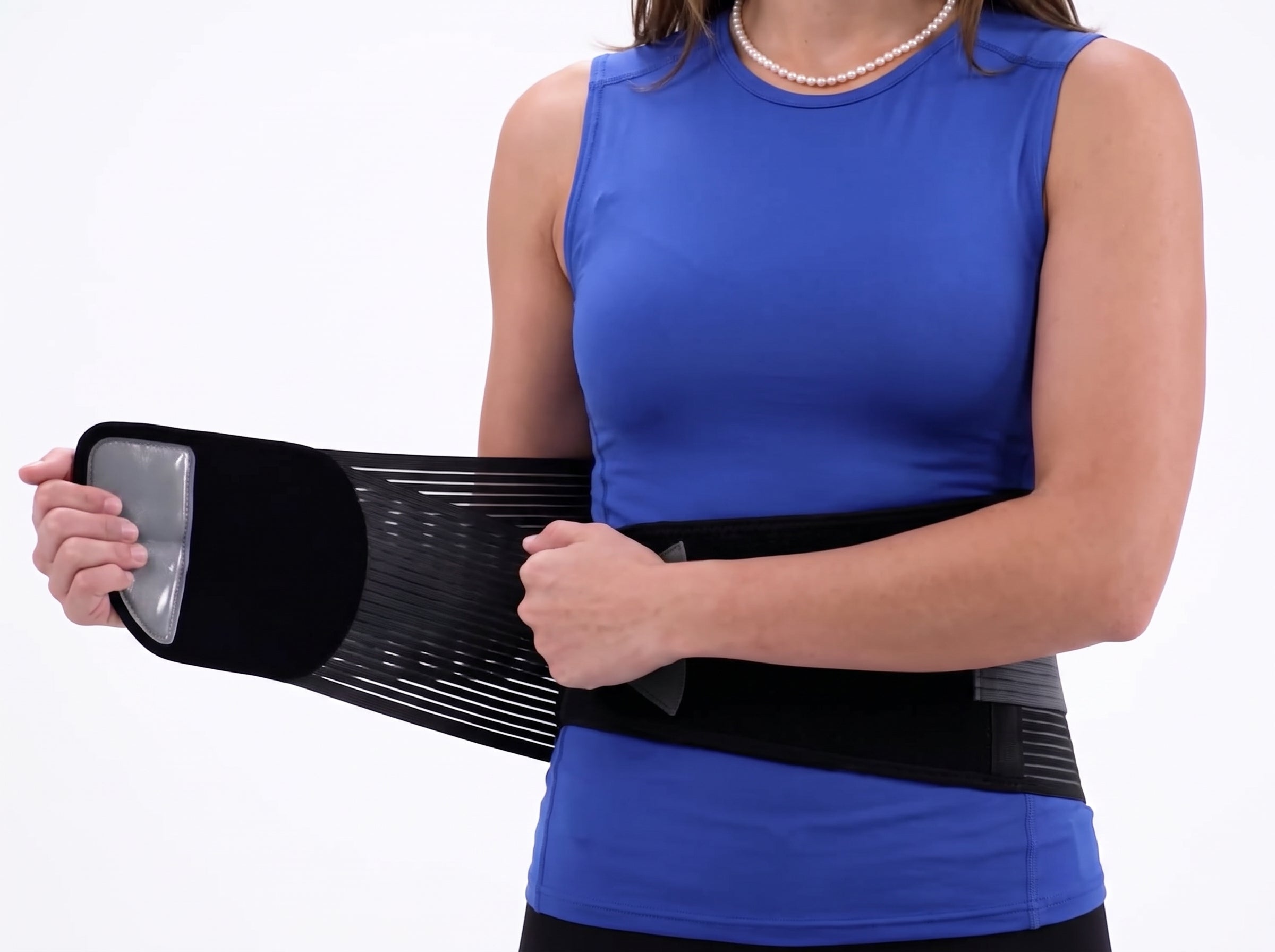 Wrap and secure the belt around your waist